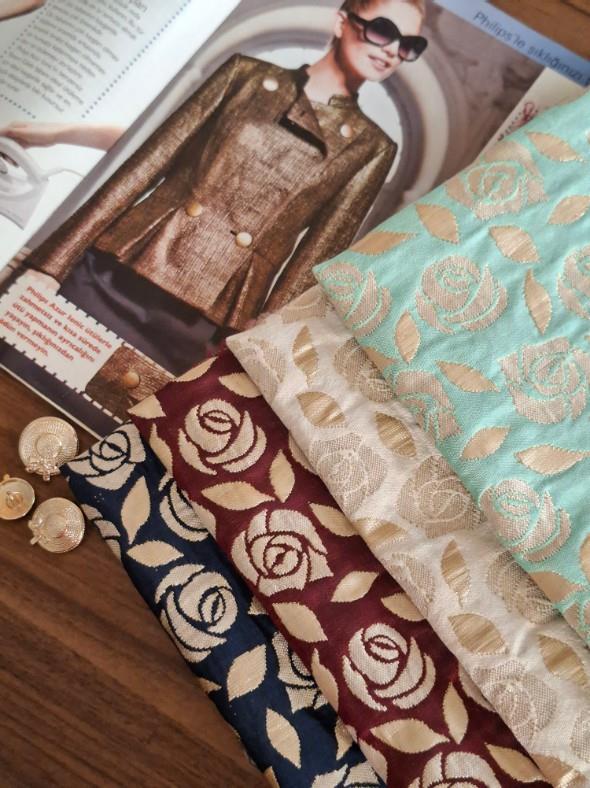 ژاکارد زمینه سورمه ای